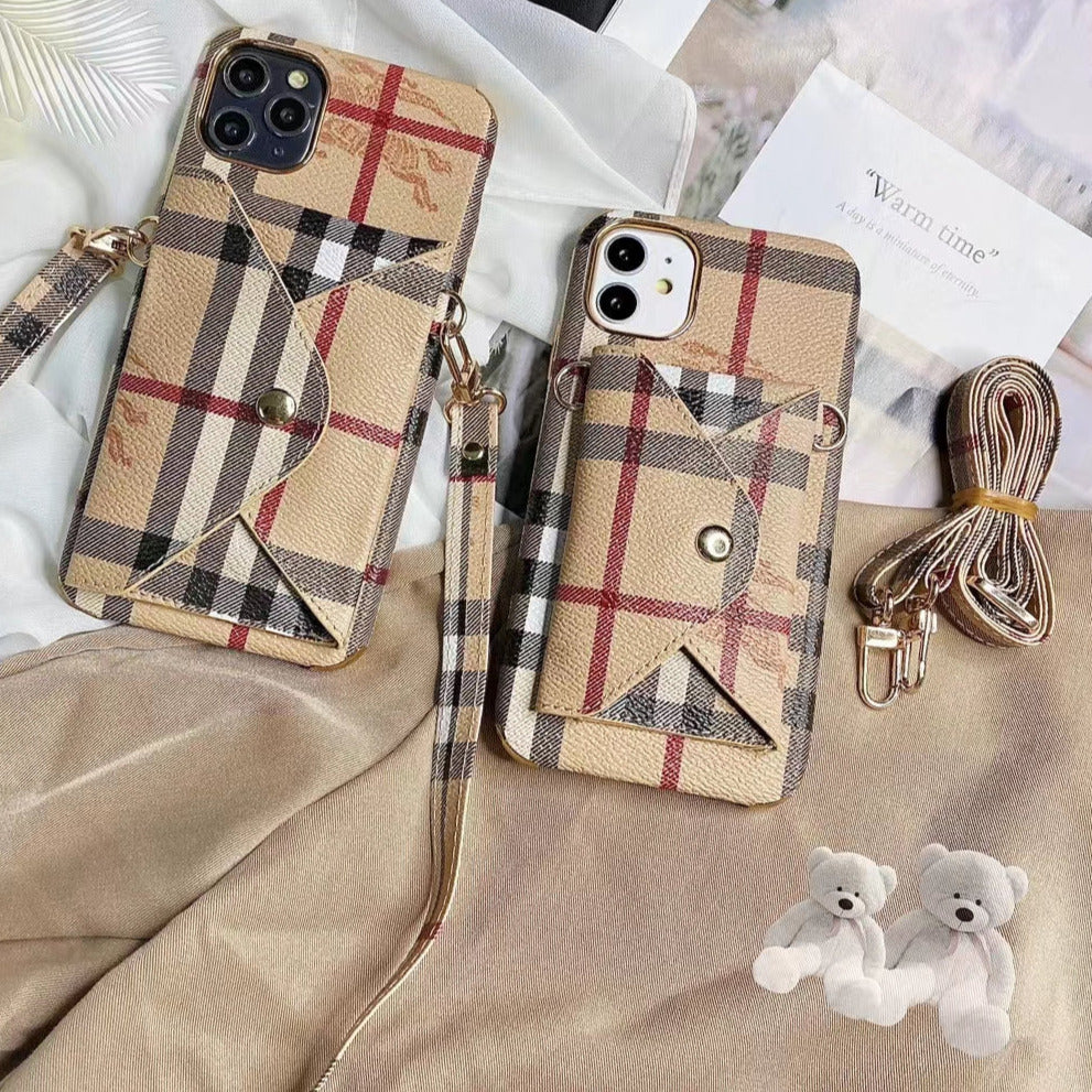 Discover Elegance BURBERRY Chic Wallet Case Elevate Your iPhone Style and Security Easy Cases