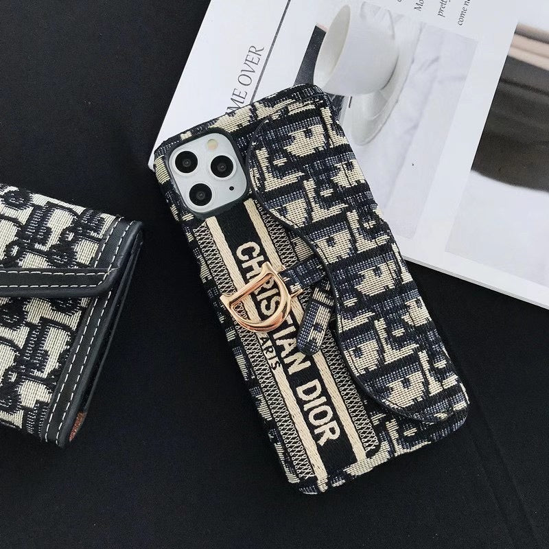 Luxury Monogram Flap Wallet iPhone Case