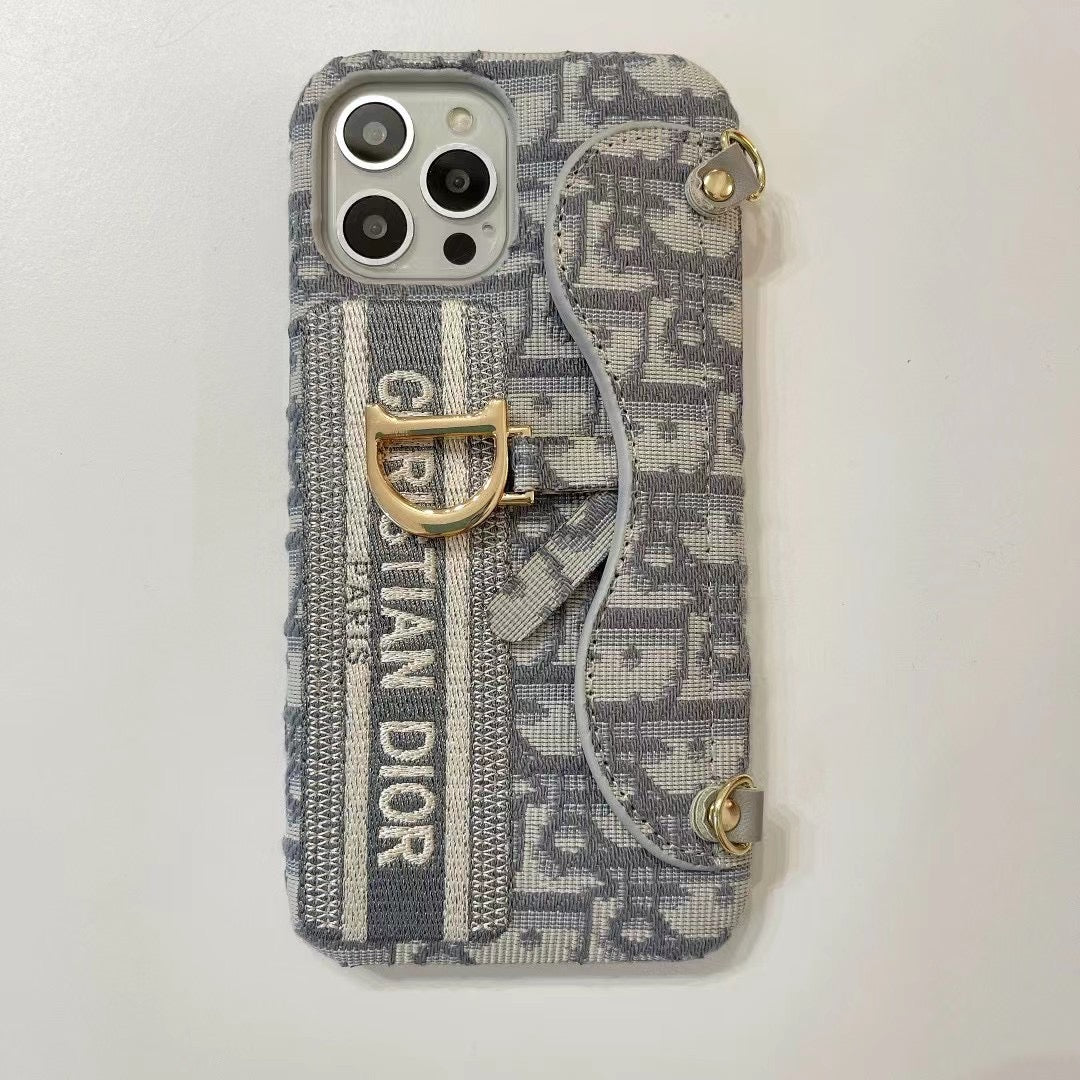 Luxury Monogram Flap Wallet iPhone Case