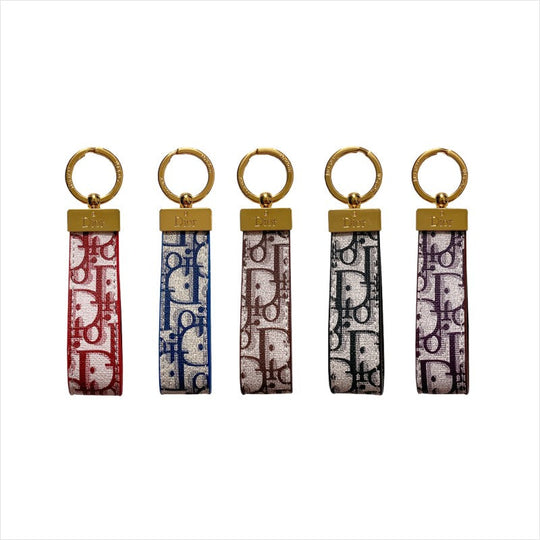 Elegant Inspired Keychain Strap with Gold Accent