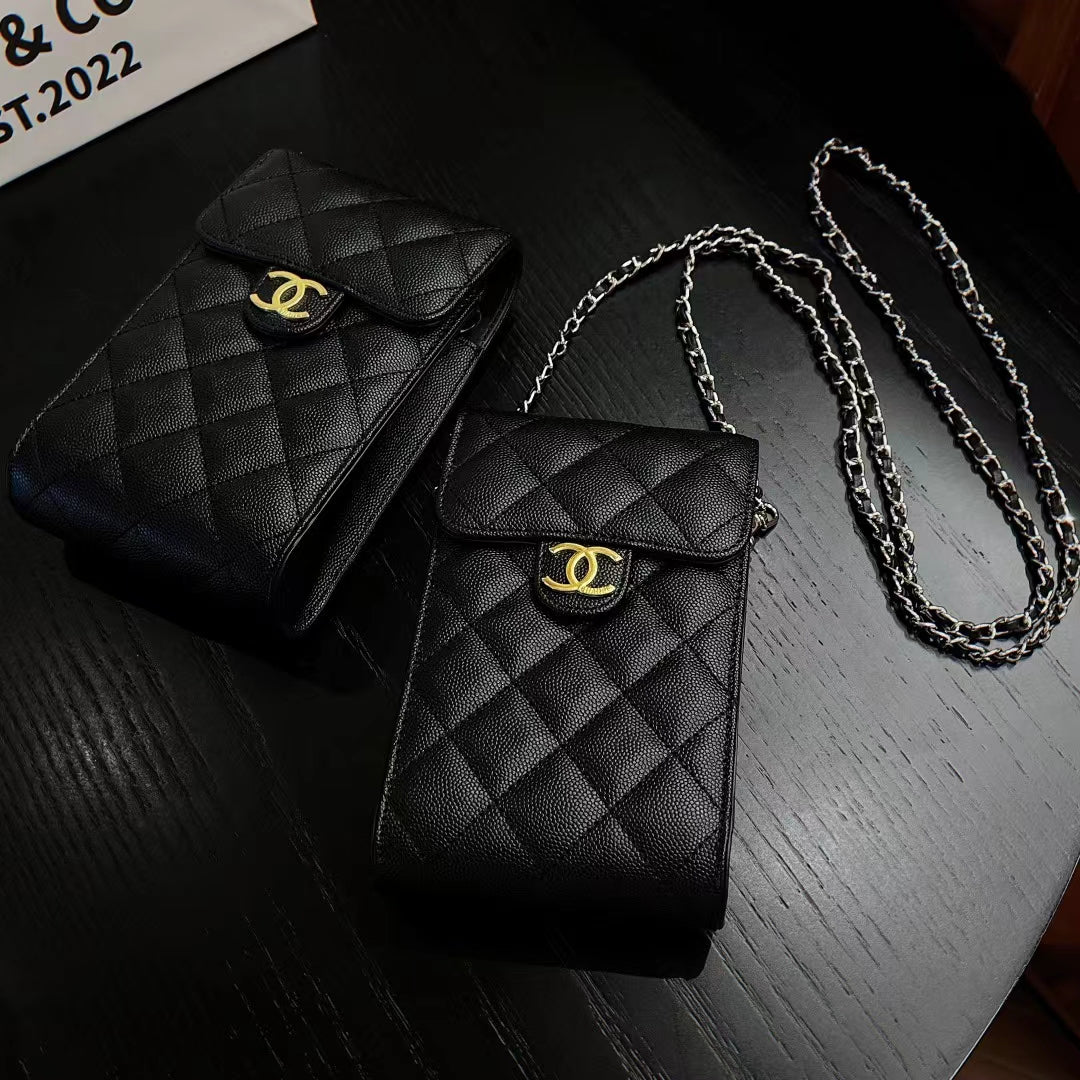 Sophisticated Chanel Phone Pouch with Crossbody Strap