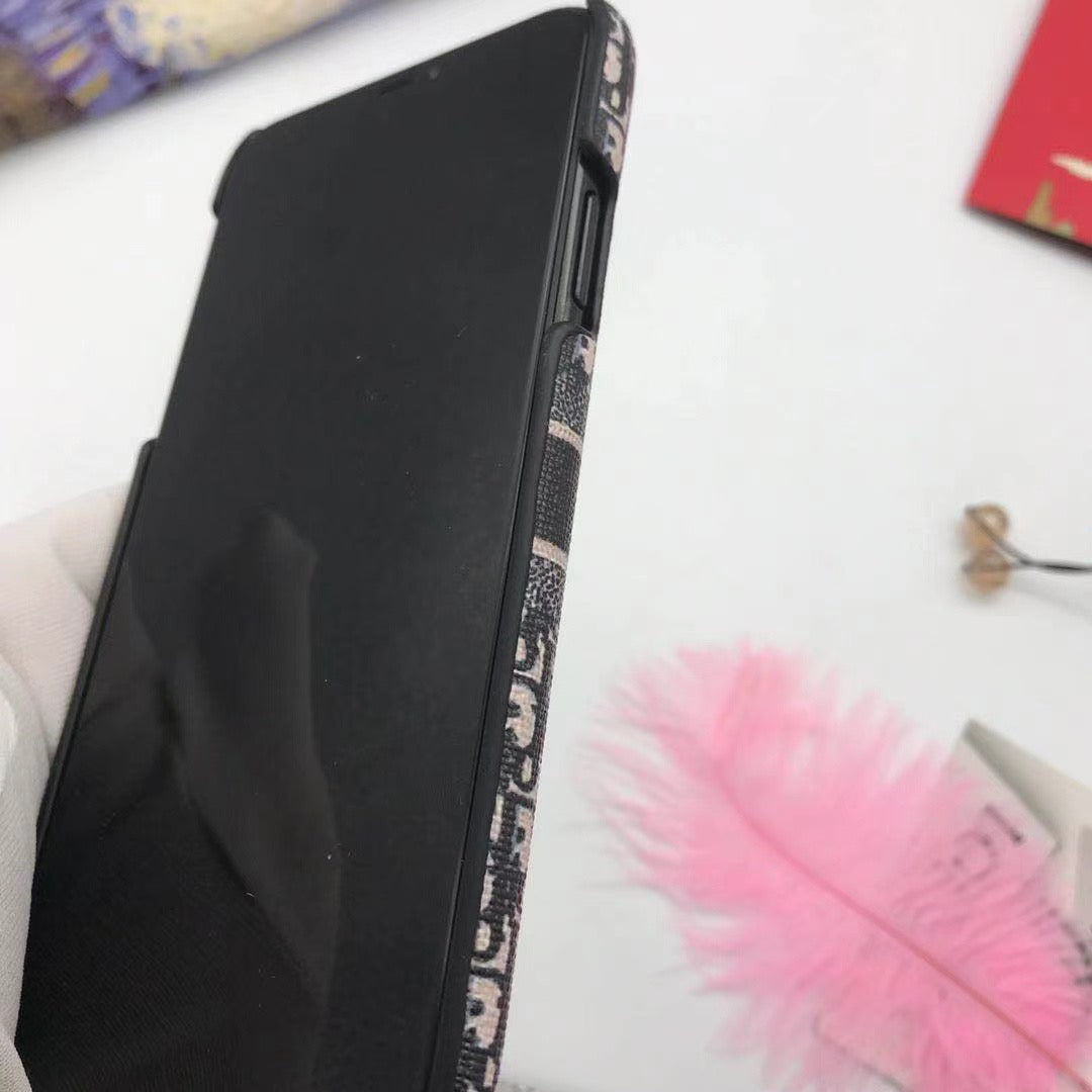 "Dior Luxury Phone Case showcasing iconic logo for iPhone &amp; Samsung
