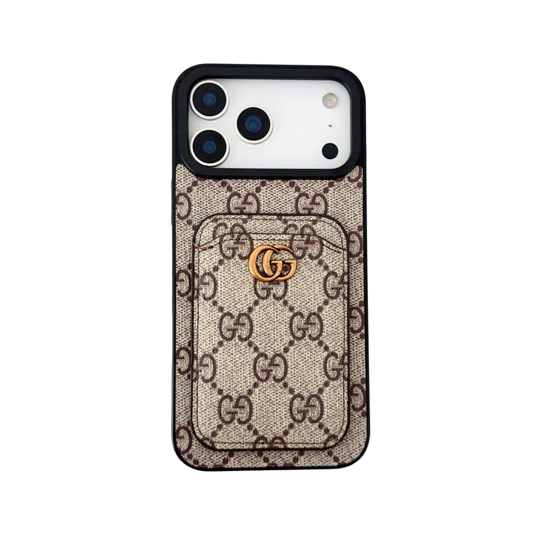 Supreme Canvas Card Holder iPhone Case - iPhone 18 Pro Max - Beige | Easy-Cases