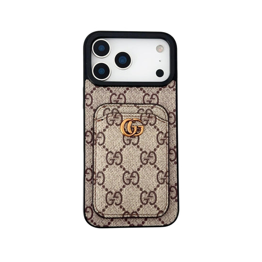Supreme Canvas Card Holder iPhone Case - iPhone 18 Pro Max - Beige | Easy-Cases