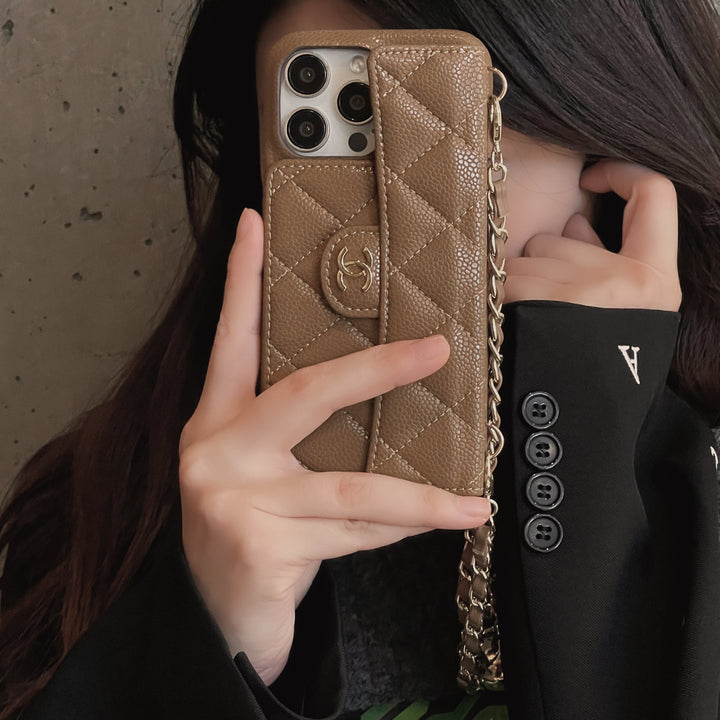 Luxury crossbody wallet iPhone case with chain strap - product image 8