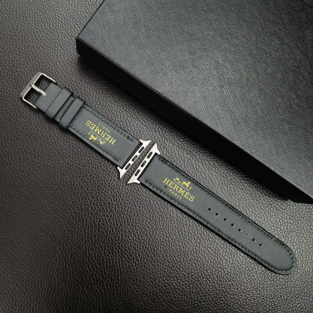 High-quality leather strap designed for Apple Watch, inspired by Hermes