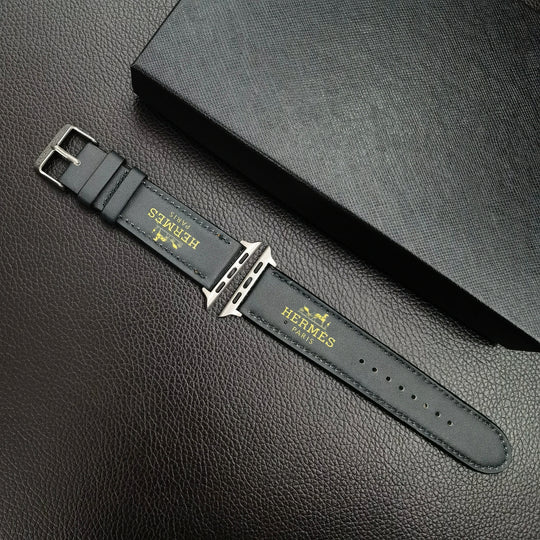 High-quality leather strap designed for Apple Watch, inspired by Hermes