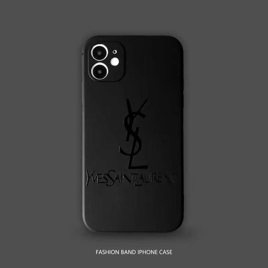 Black Gloss Icon Pattern Case – Premium Minimalist Design