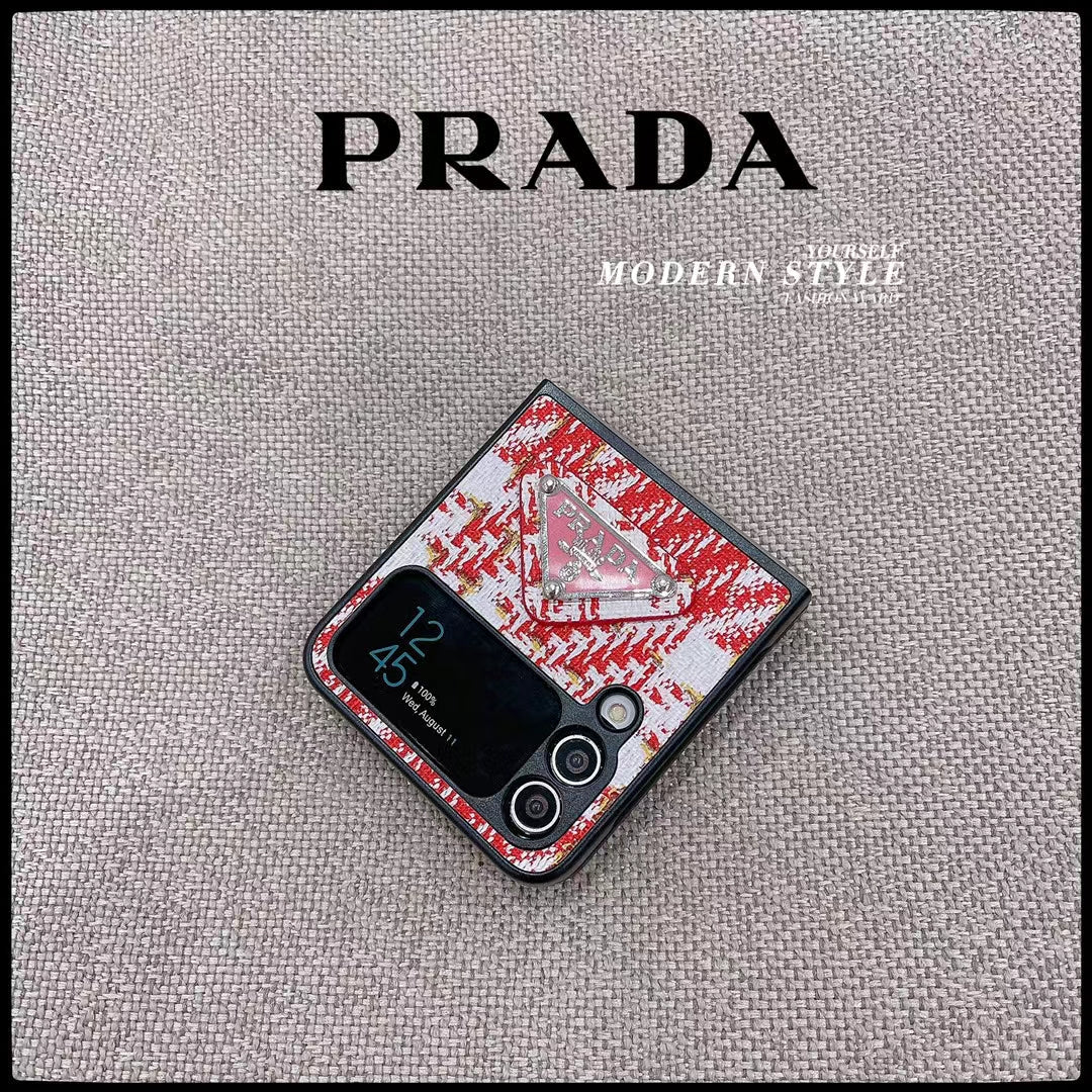 Luxury Designer Prada Phone Case for Samsung Galaxy Z Flip/Z Fold