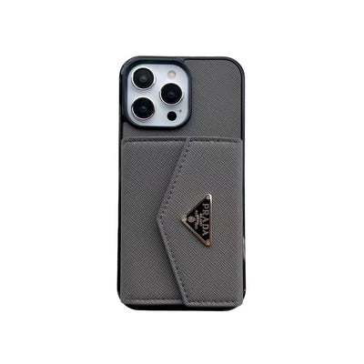 Premium Prada iPhone Case with integrated card holder