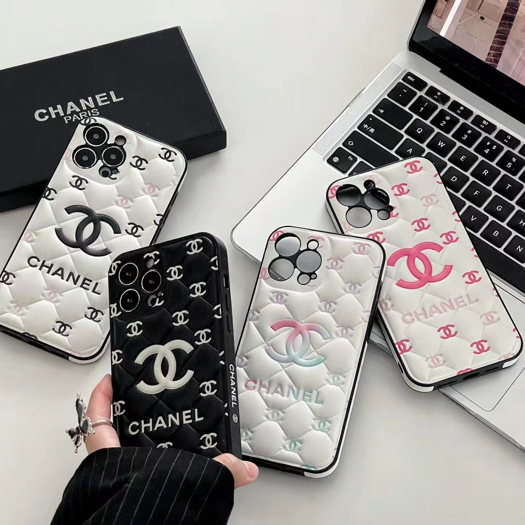 Luxurious Chanel iPhone Case with Embossed Detailing