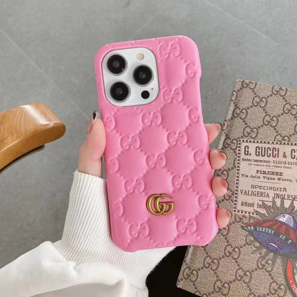 Luxury Gucci Phone Case with Embossed Design