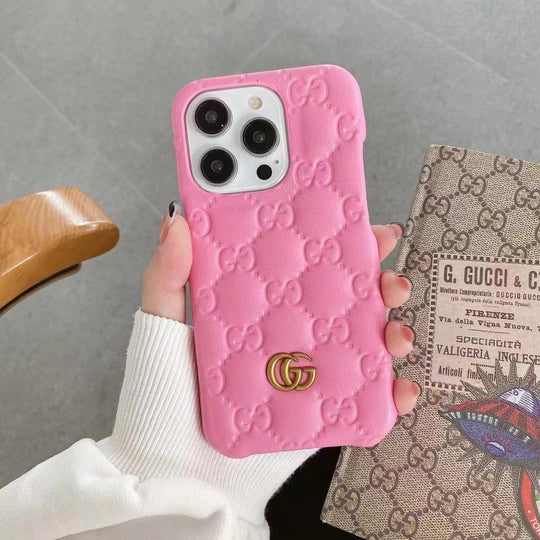 Luxury Gucci Phone Case with Embossed Design