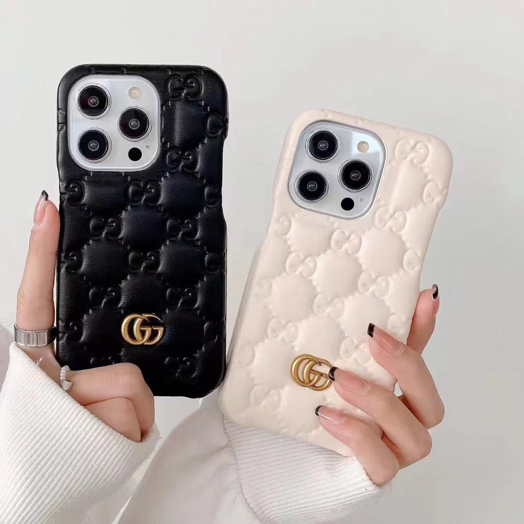 Gucci Embossed Puffer iPhone Case in Black