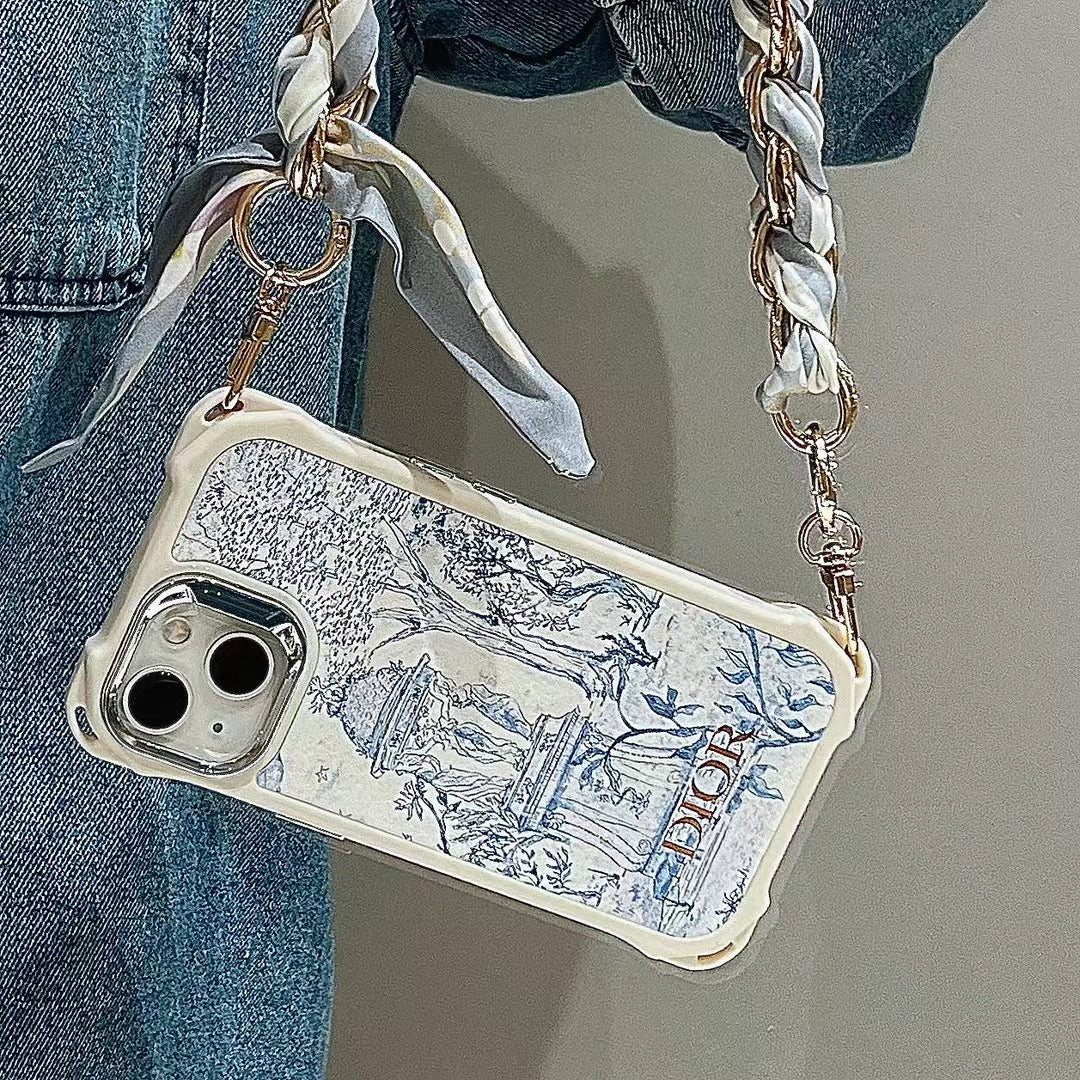 Elegant Dior Phone Case with Chain Strap