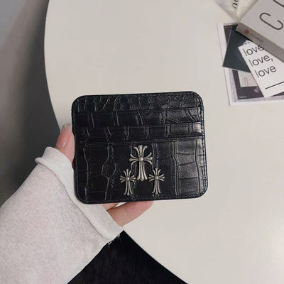 Chrome Hearts Classic Slim Card Holder Wallet with multiple card slots visible