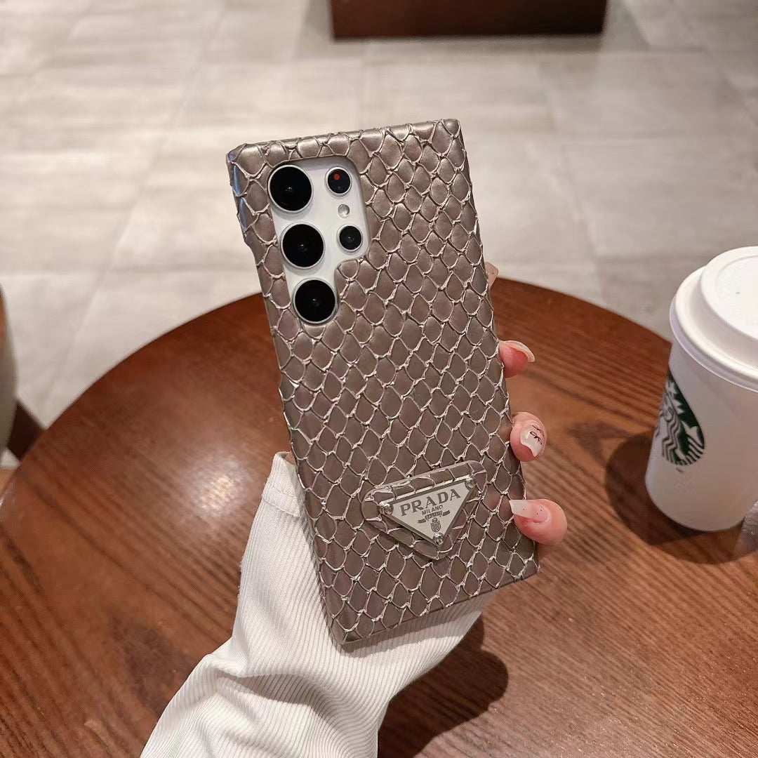 Fashionable Prada Snake Texture Case for Samsung Galaxy Phones