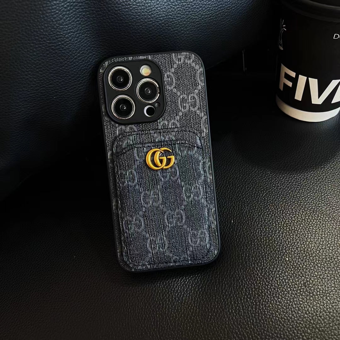 入手困難◆GUCCI◆GGキャンバス Iphone case 7/8 カードケース付 GUCCI グッチ オフィディア GGカードケースウォレット ピンク
