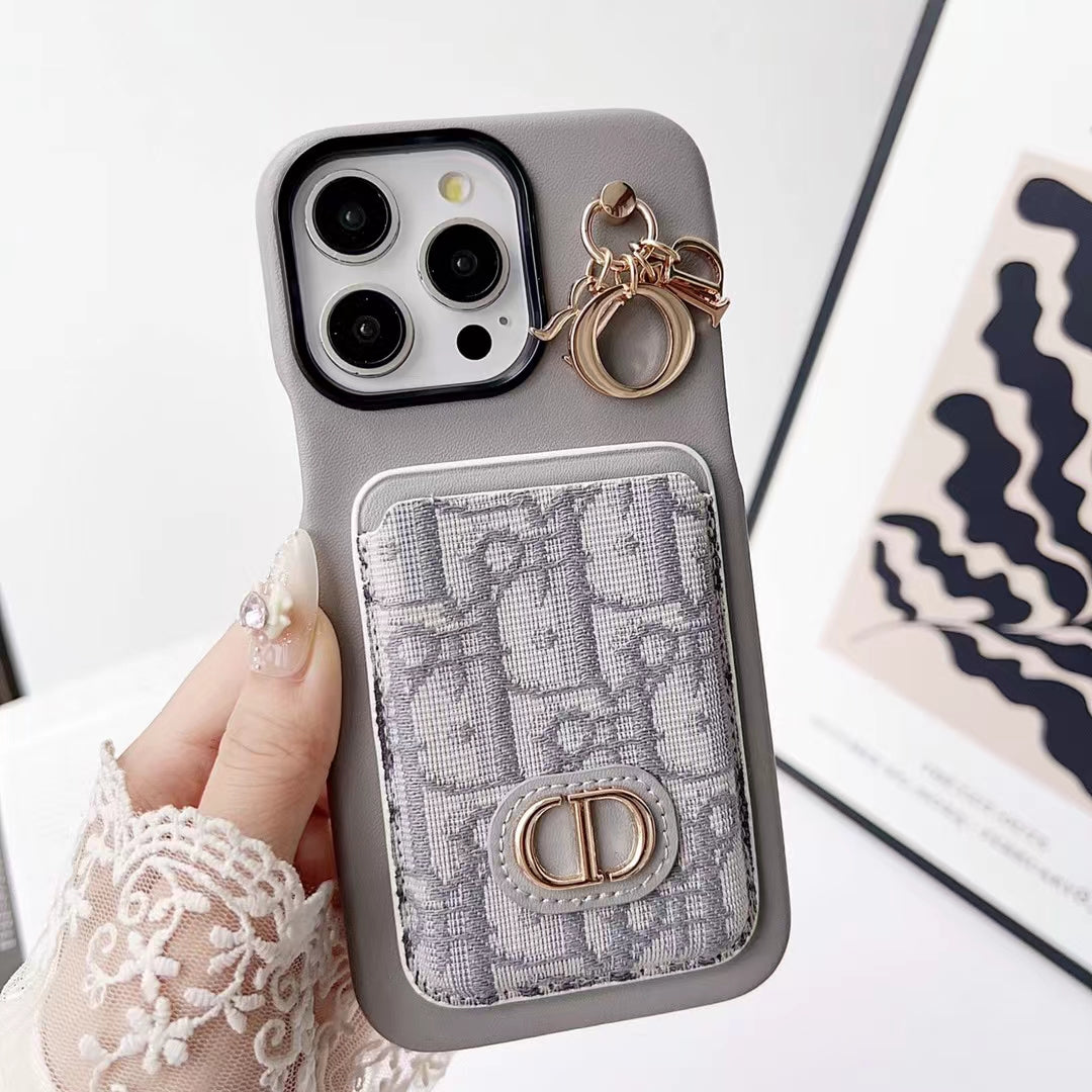 Chic Dior iPhone case featuring elegant chain