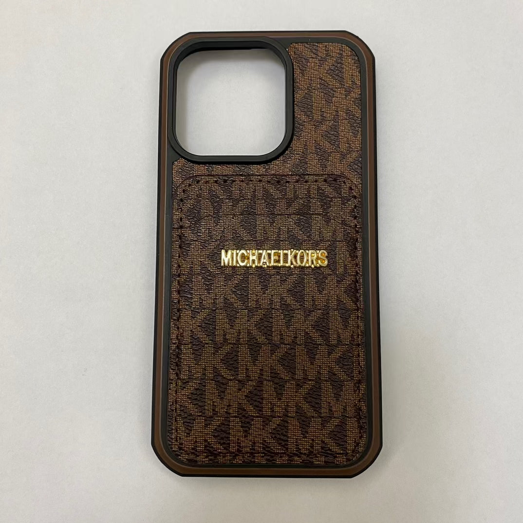 MK Designer iPhone Case with Card Pocket