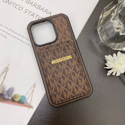 MK Designer iPhone Case with Card Pocket