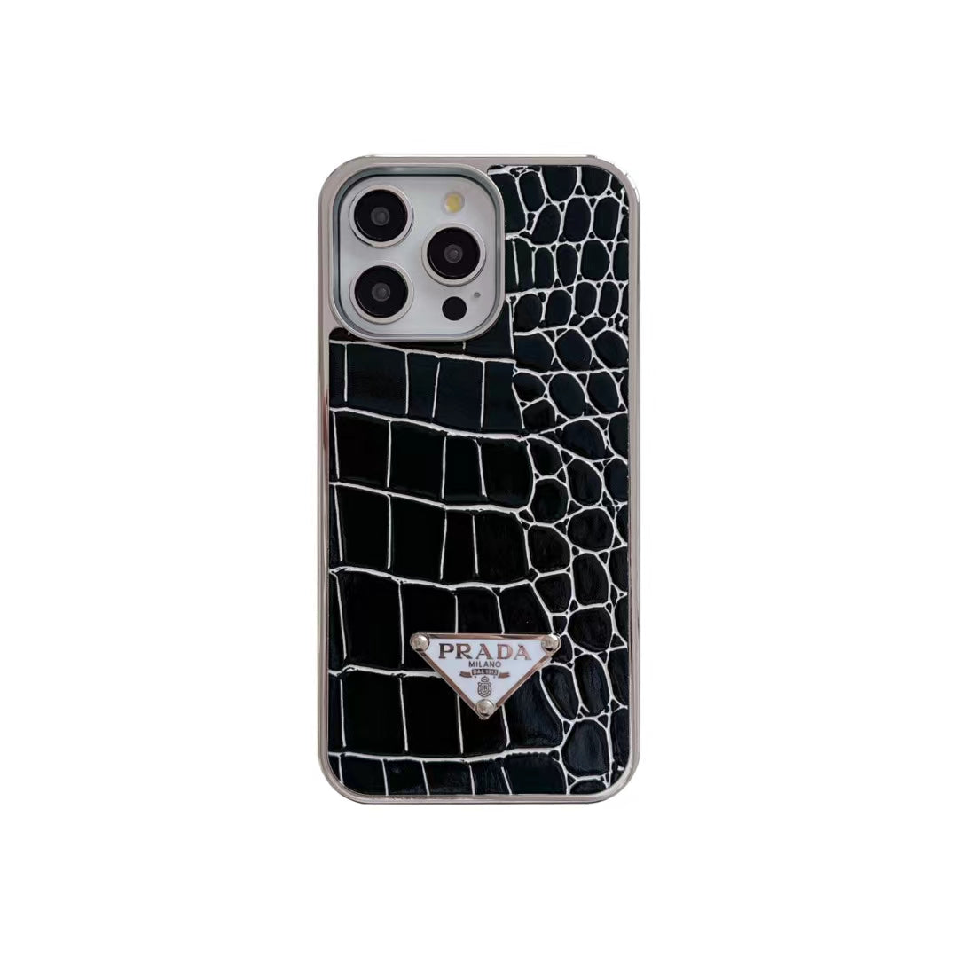 Luxury PR-Inspired Croc Texture iPhone Case