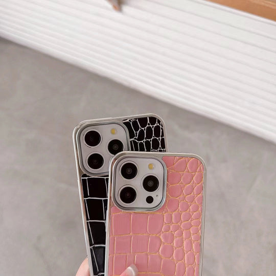 Luxury Inspired Croc Texture iPhone Case