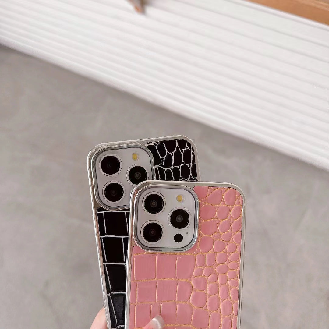 Luxury PR-Inspired Croc Texture iPhone Case