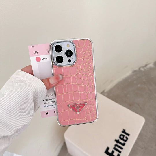 Luxury Inspired Croc Texture iPhone Case