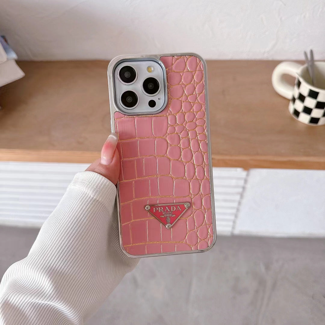 Luxury Inspired Croc Texture iPhone Case
