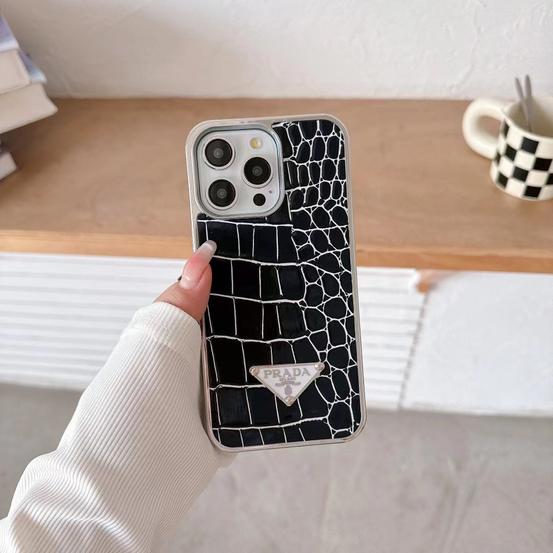 Luxury PR-Inspired Croc Texture iPhone Case