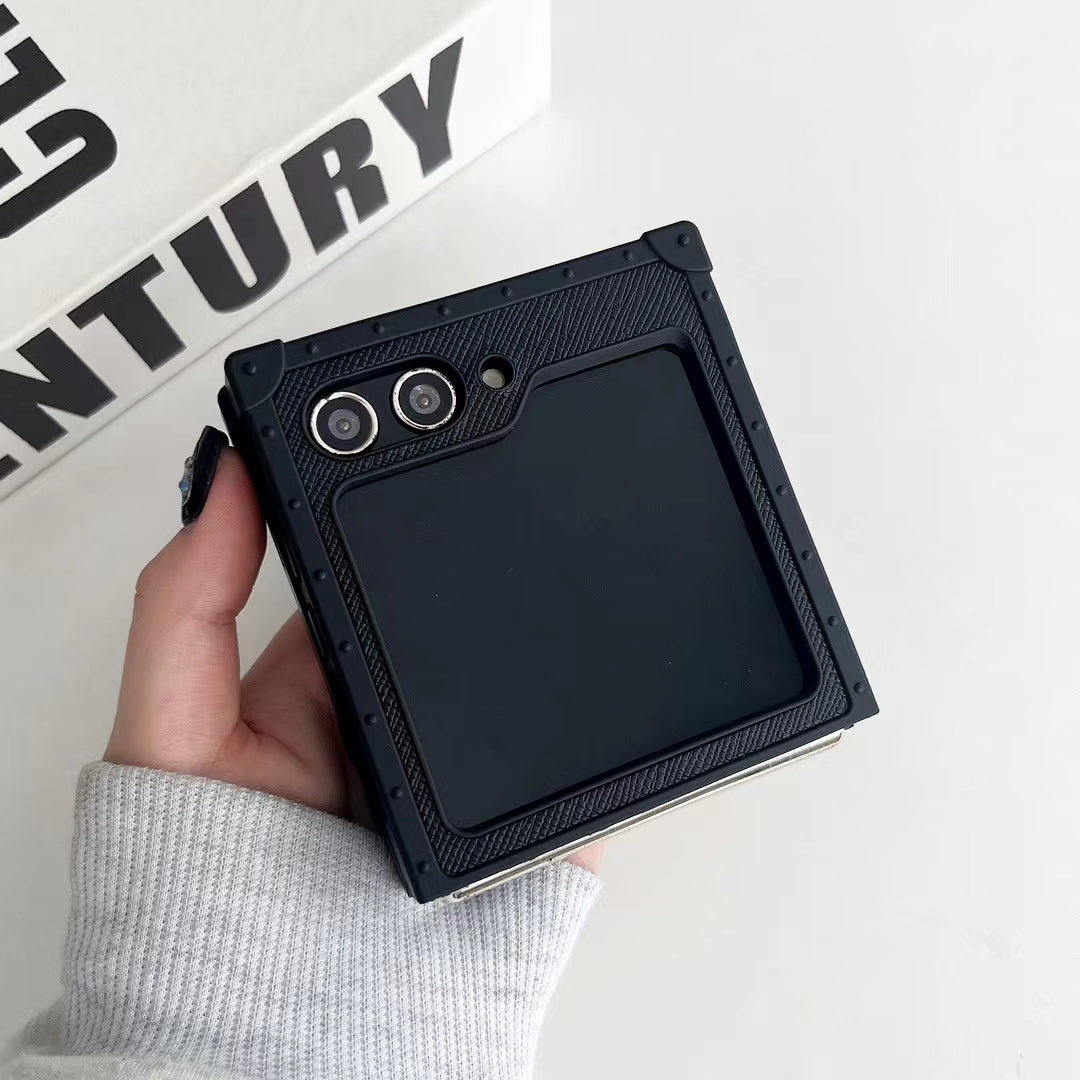 Luxury Designer-Inspired Z Flip Phone Case with Card Holder