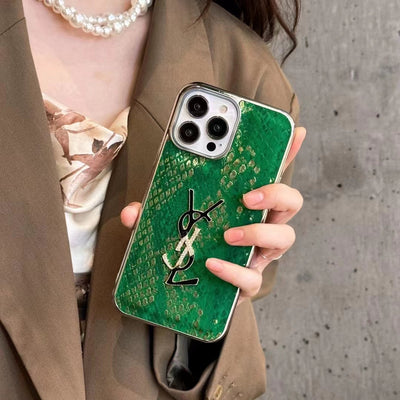 Luxury YL-Inspired Snakeskin iPhone Case Collection