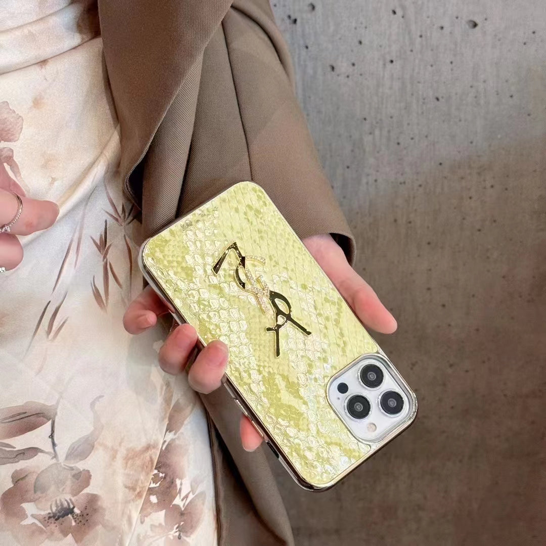 Luxury YL-Inspired Snakeskin iPhone Case Collection