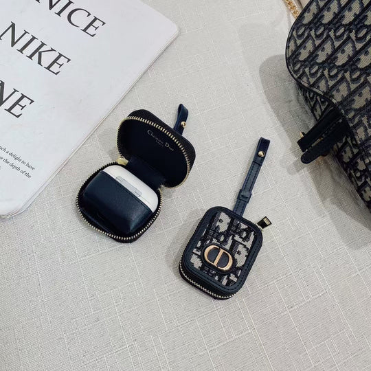 Side view of Dior AirPods Case &amp; Bag