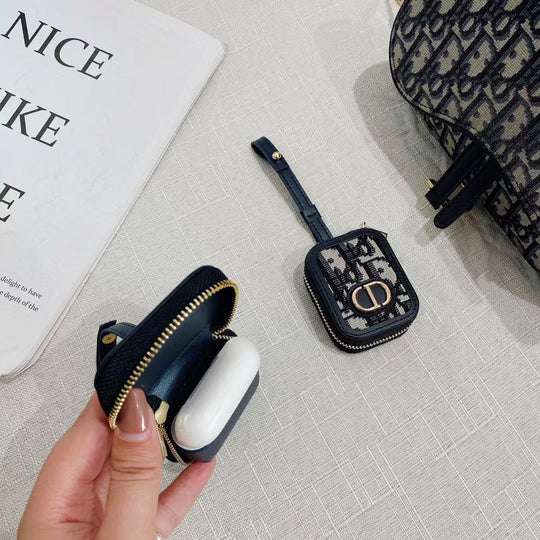 Back of Dior AirPods Case &amp; Bag with branding