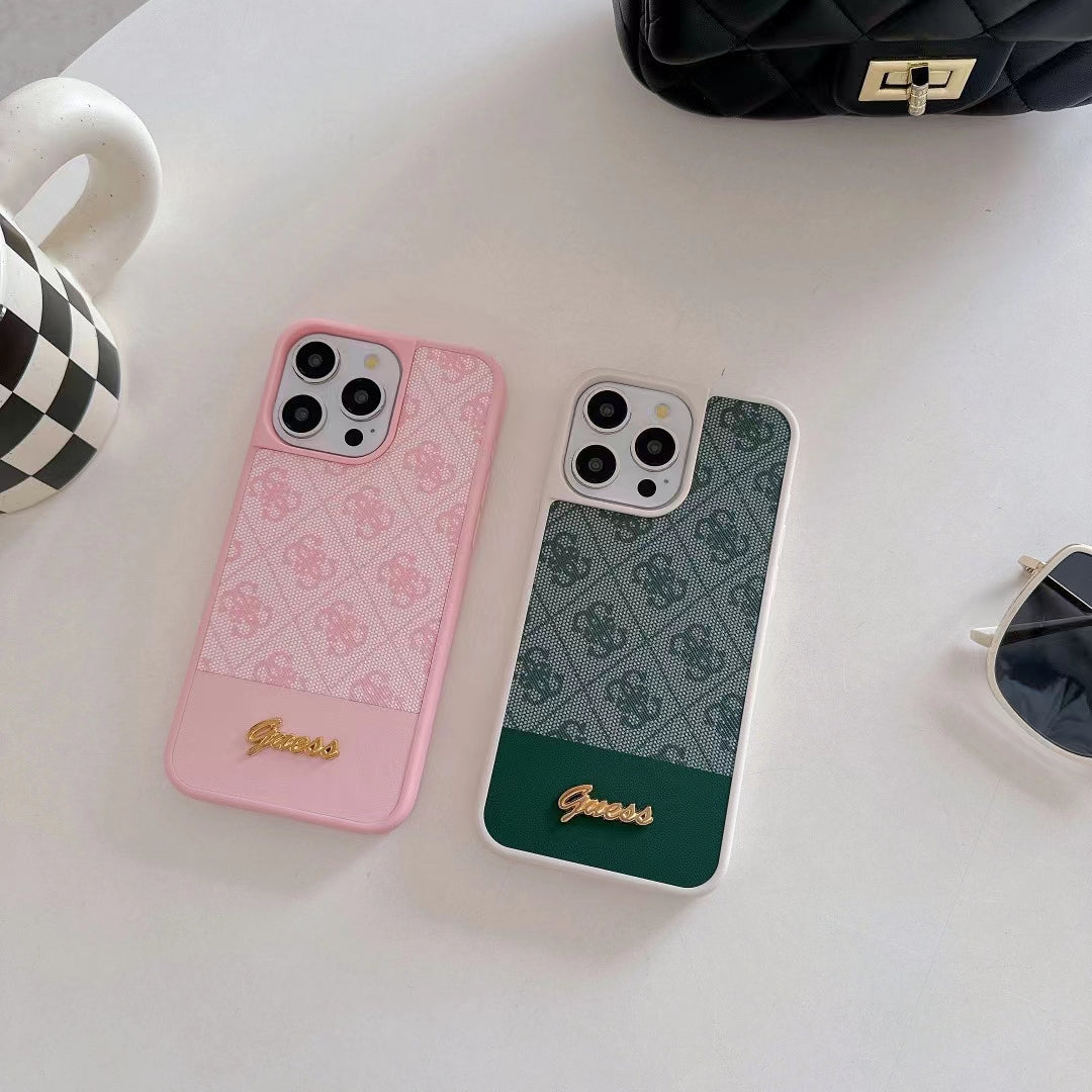 Guess iPhone Case with Luxury Design in hand, demonstrating its comfortable grip and stylish appearance