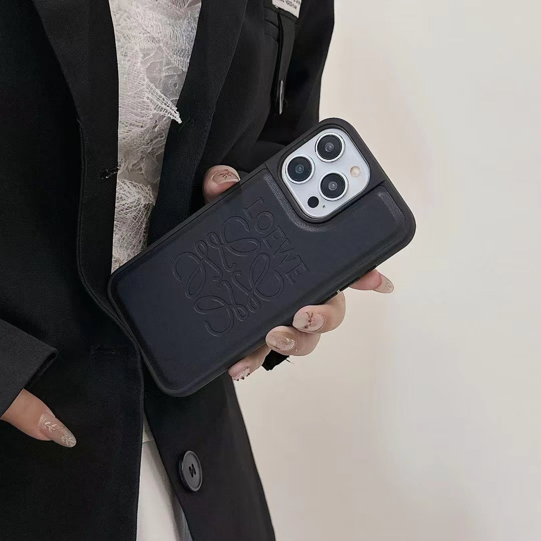 Chic Loewe iPhone Case with minimalist branding and style