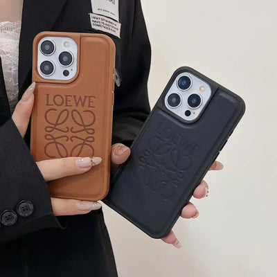 Elegant Loewe Fashion iPhone Case in premium leather