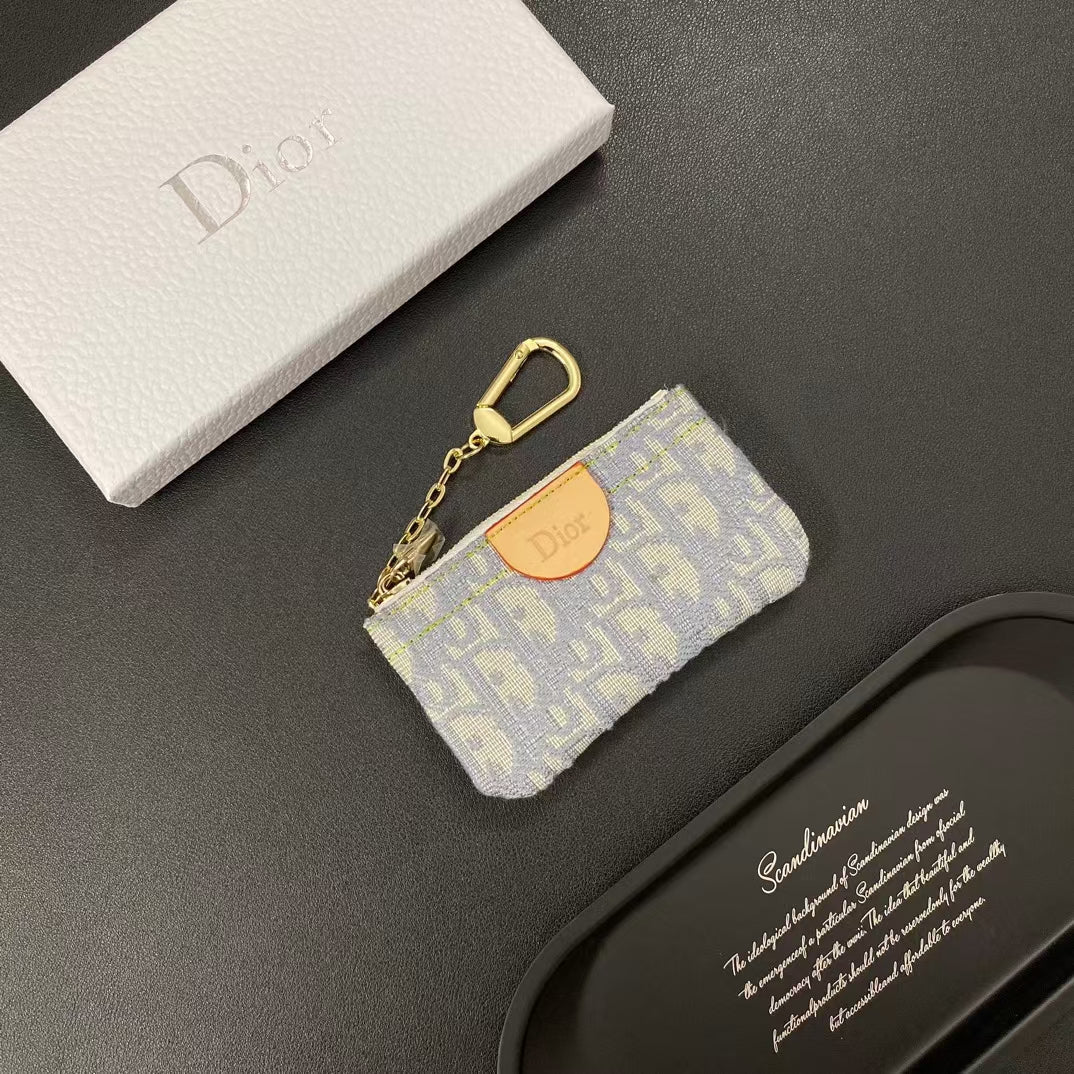 Chic Monogram Mini Pouches with Keychain Clips