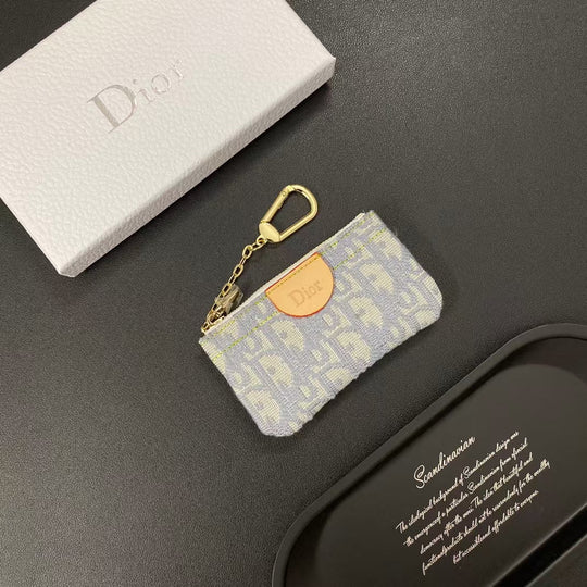 Chic Monogram Mini Pouches with Keychain Clips