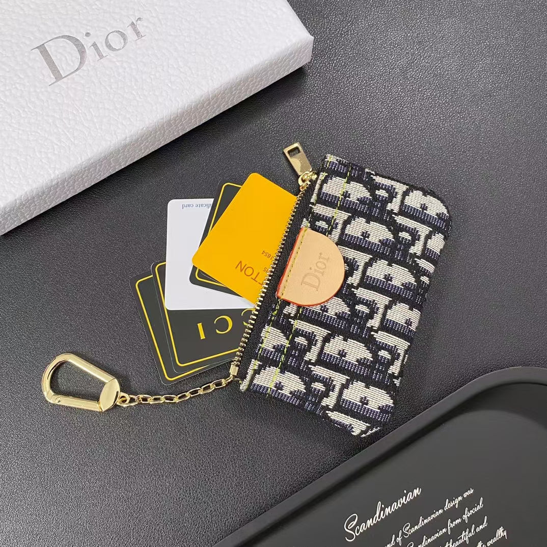 Chic Monogram Mini Pouches with Keychain Clips