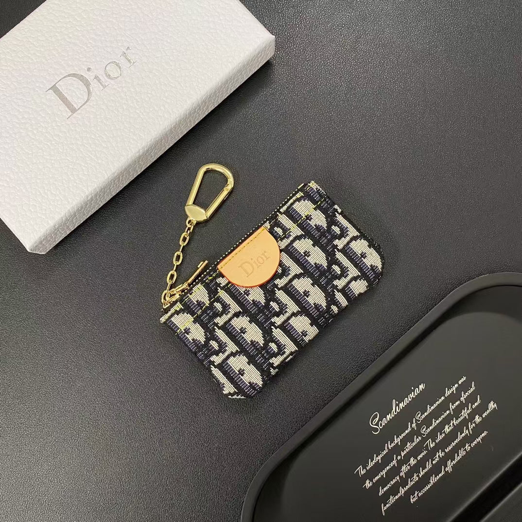 Chic Monogram Mini Pouches with Keychain Clips