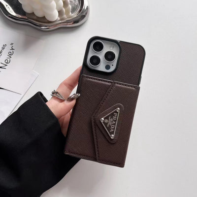 Elegant PR iPhone Case with Card Holder – Luxury Chic Design