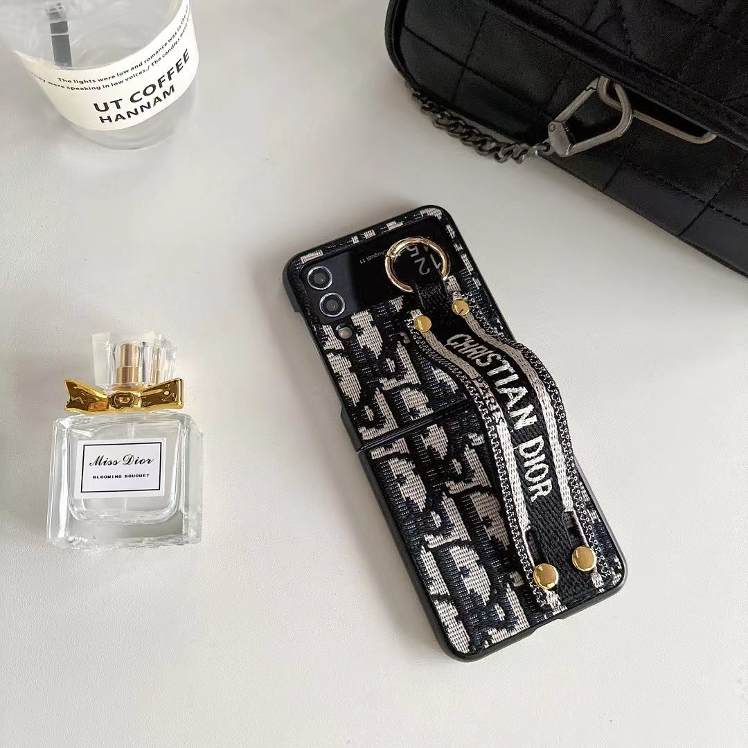 Inspired Design Luxury Z Flip Case with Strap