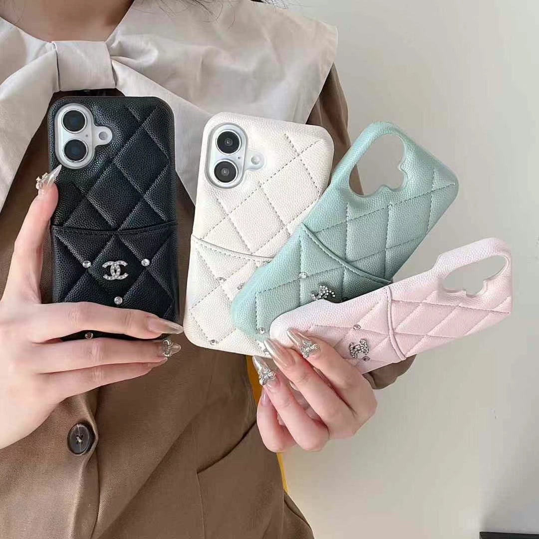 Quilted Luxury iPhone Case with CC-Inspired Design