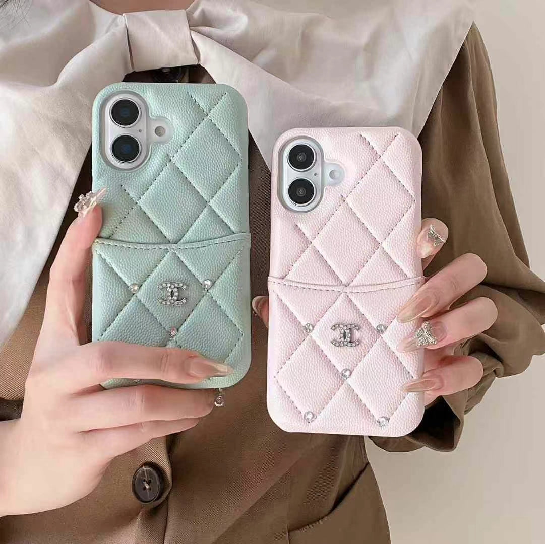 Quilted Luxury iPhone Case with CC-Inspired Design