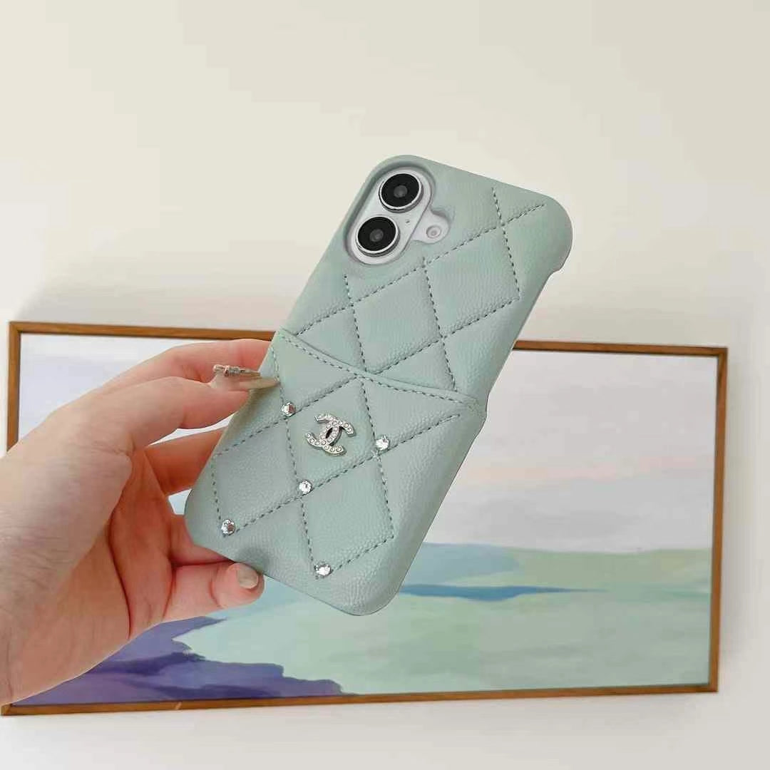 Quilted Luxury iPhone Case with CC-Inspired Design