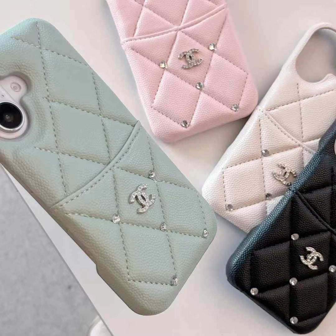 Quilted Luxury iPhone Case with CC-Inspired Design