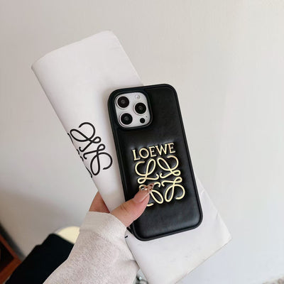 Premium Luxury Embossed LW Logo iPhone Case